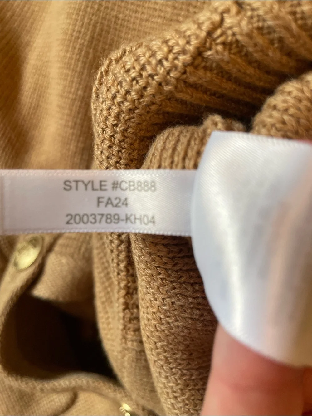 J.Crew Emilie Sweater Lady Jacket Women XXL Brown Gold Button Quiet Luxury